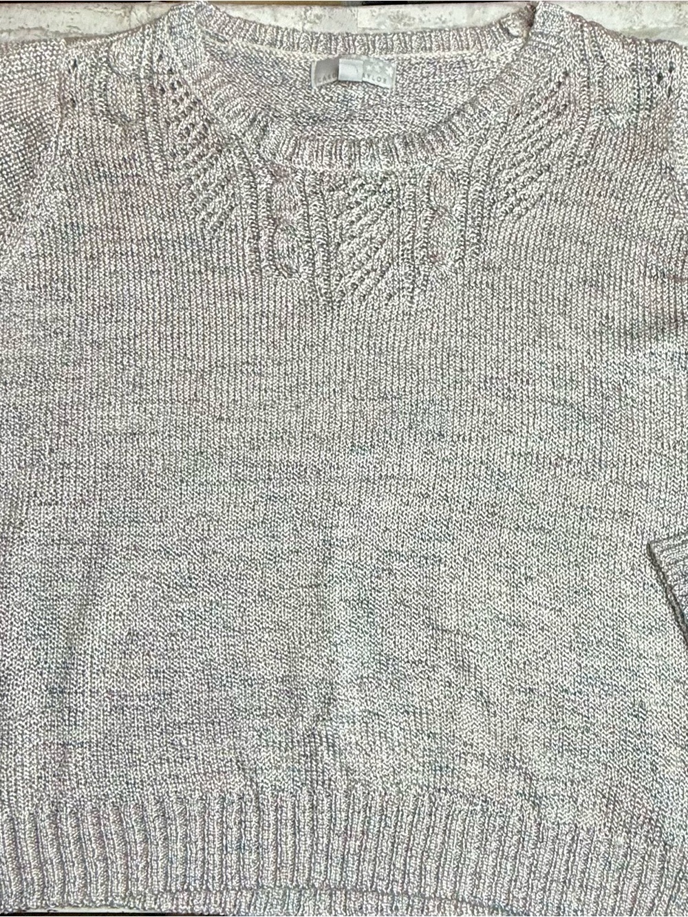 Carolyn Taylor Women's Gray Knit Crew Neck Pullover Sweater Long Sleeve XL 😍